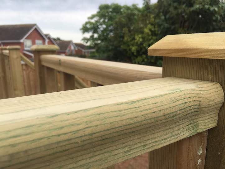 handrails on sun deck